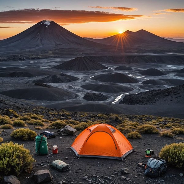 Comment organiser un camping pour une expédition de randonnée en région de volcans?